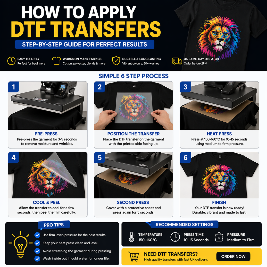 How to Apply DTF Transfers (Step-by-Step UK Guide)