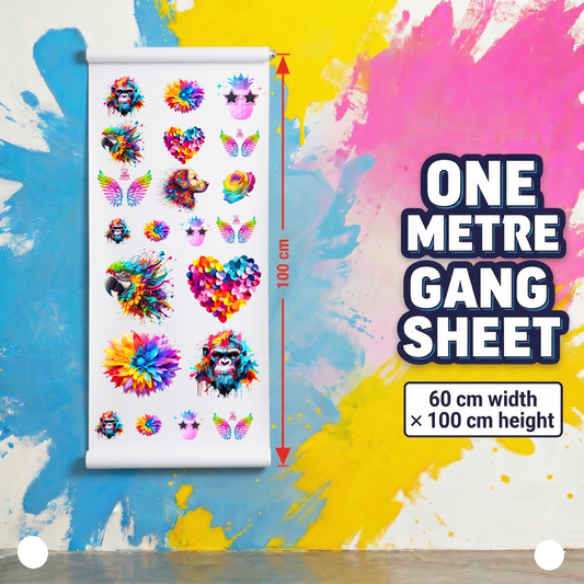 1 Metre DTF Gang Sheet (58x100cm)