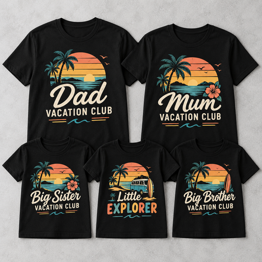 Family Vacation Club matching T-shirts