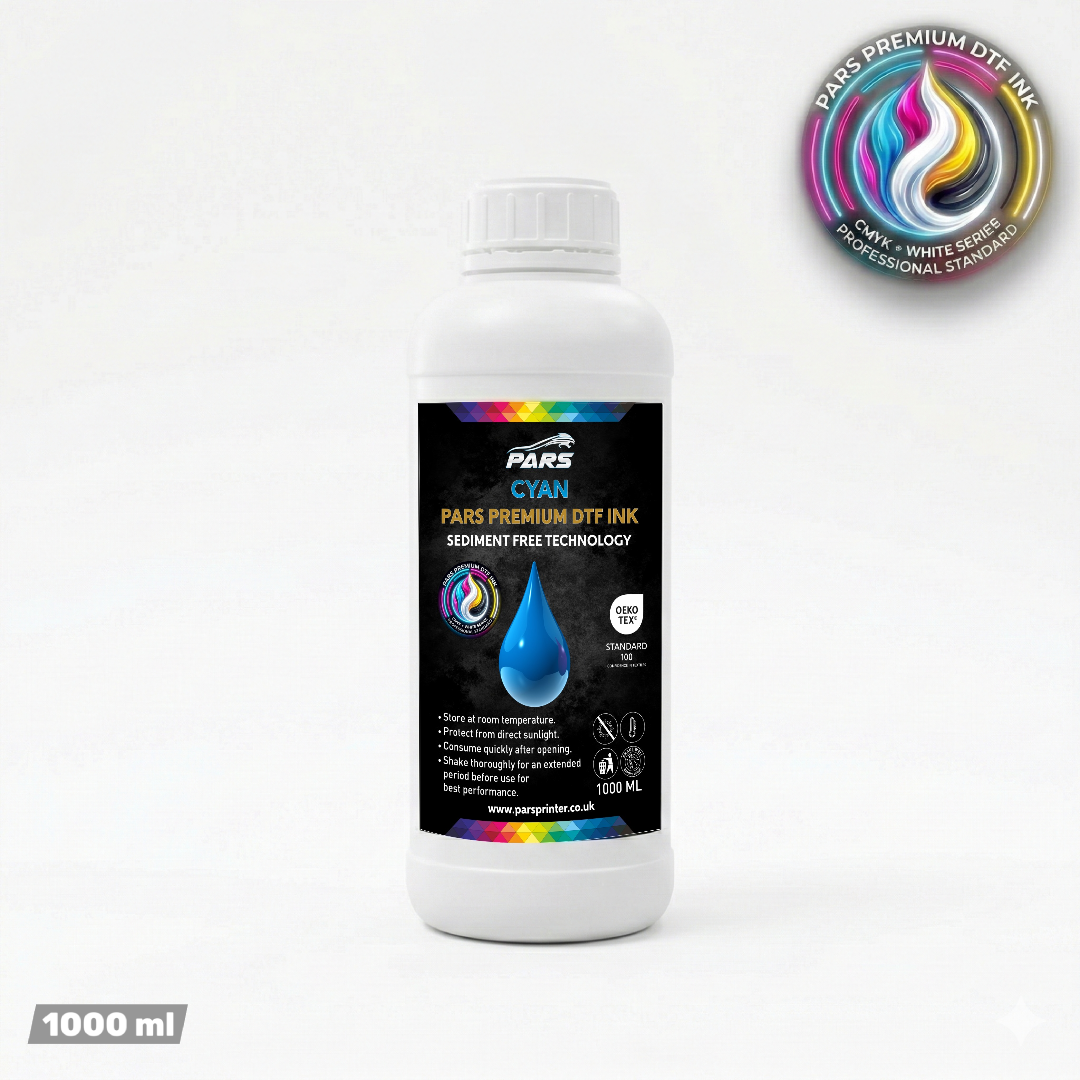 Pars Premium Cyan DTF Ink – 1 Litre