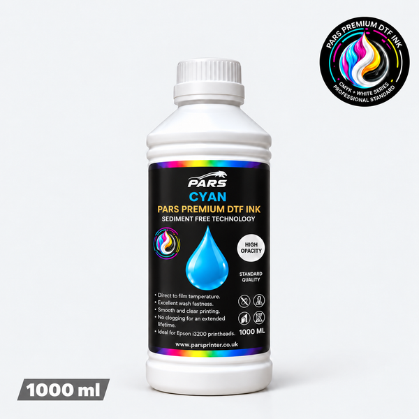 Pars Premium Cyan DTF Ink – 1 Litre