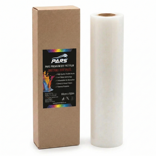 Pars Premium TRUE Hot Peel DTF Film – 30cm × 100m