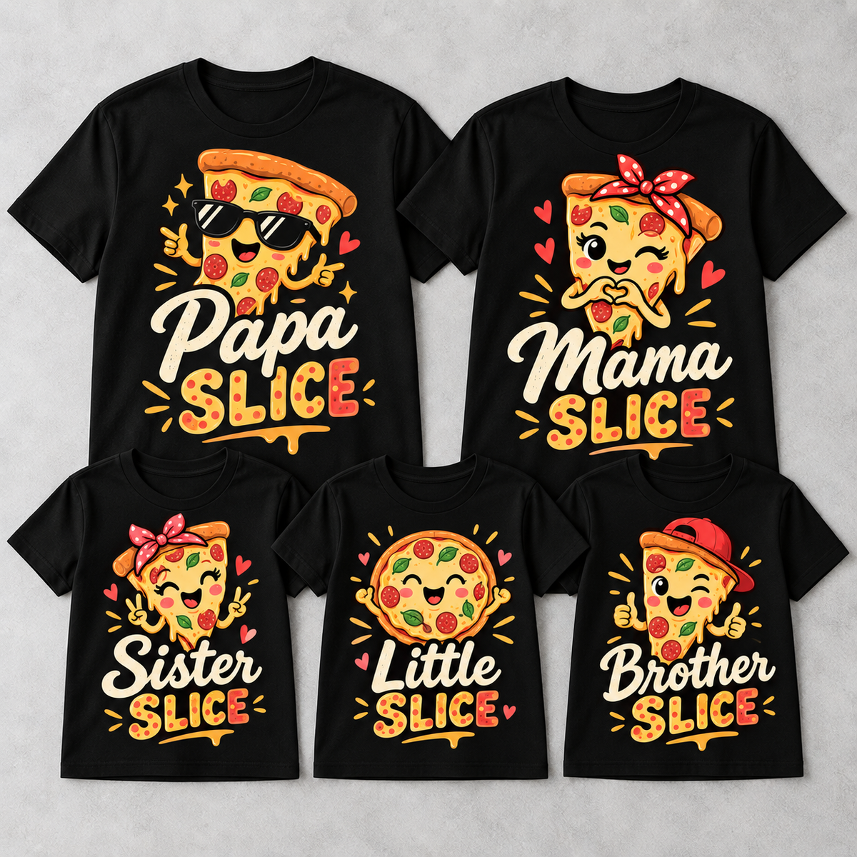 Pizza Family matching T-shirts